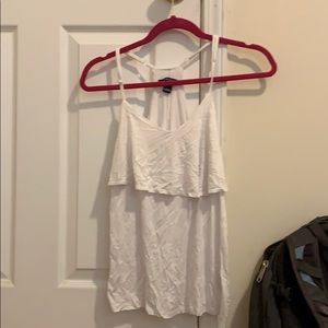 Forever 21 White Ruffle tank top